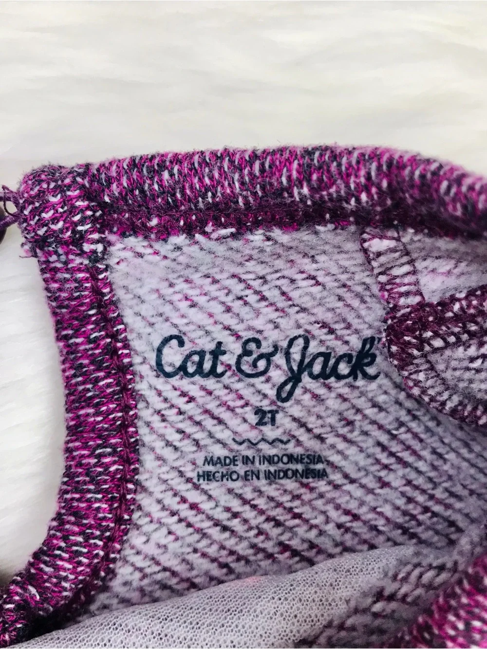 Cat & Jack Toddler Girls Purple Ruffle Never Stop Dreaming Sweatshirt 2T